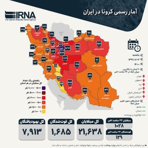 آخرین آمار رسمی کرونا در ایران
